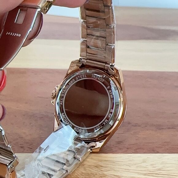NWT Michael Kors Alex Rose Gold-Tone Stainless Steel Watch - Picture 5 of 7